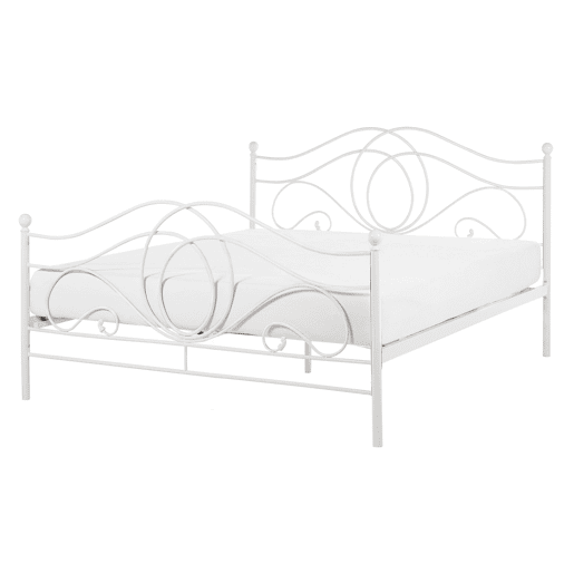 Cama Metal LYRA 140 x 200 cm Branco