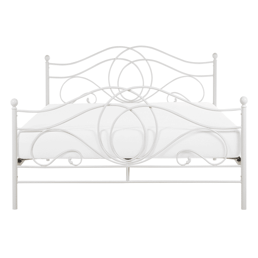 Cama Metal LYRA 140 x 200 cm Branco