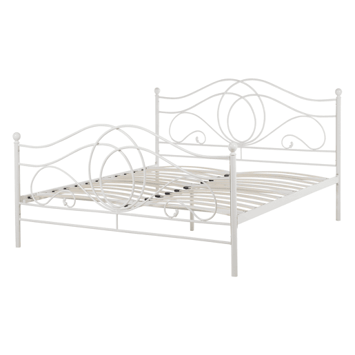 Cama Metal LYRA 140 x 200 cm Branco