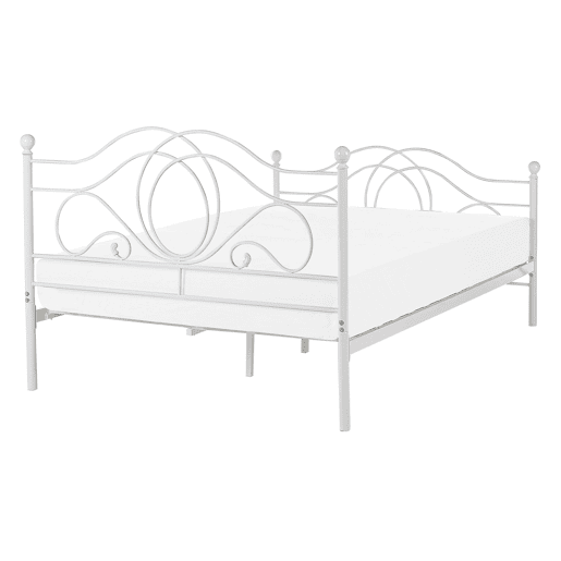 Cama Metal LYRA 140 x 200 cm Branco