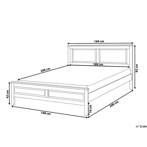 Beliani Cama Pinho OLIVET Beliani Cama Pinho OLIVET
