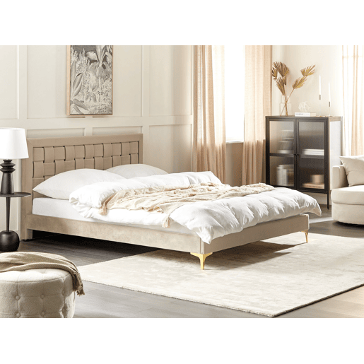 Beliani Cama Veludo LIMOUX Beliani Cama Veludo LIMOUX