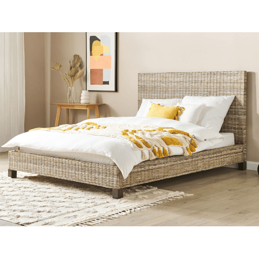 Cama Rattan SALBRIS 160 x 200 cm Natural