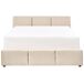Beliani Cama con almacenaje Terciopelo BOUSSE 151x219 Beliani Cama con almacenaje Terciopelo BOUSSE 151x219 Beige