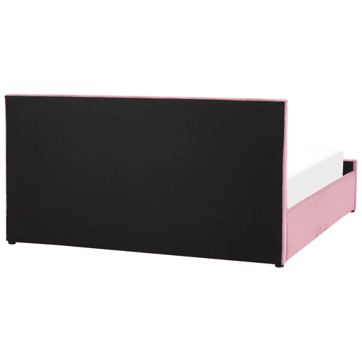 Cama baú Veludo ROCHEFORT 180 x 200 cm Rosa