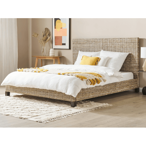 Beliani Cama Rattanvime SALBRIS Beliani Cama Rattanvime SALBRIS
