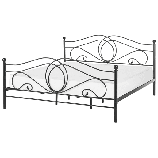 Cama Metal LYRA 180 x 200 cm Preto