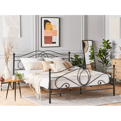Cama Metal LYRA 180 x 200 cm Preto