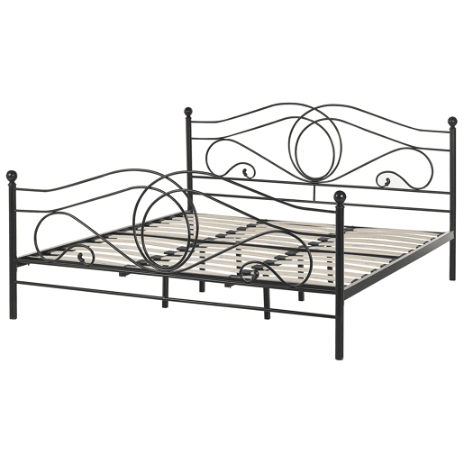 Cama Metal LYRA 180 x 200 cm Preto