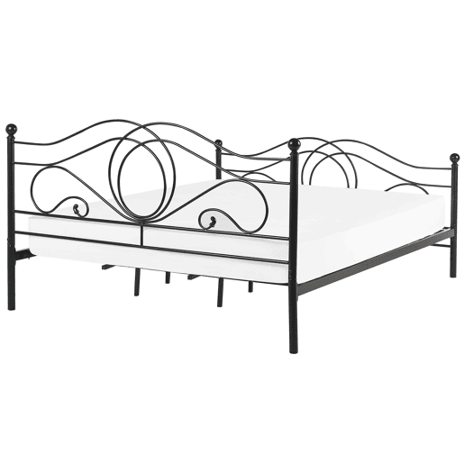 Cama Metal LYRA 180 x 200 cm Preto
