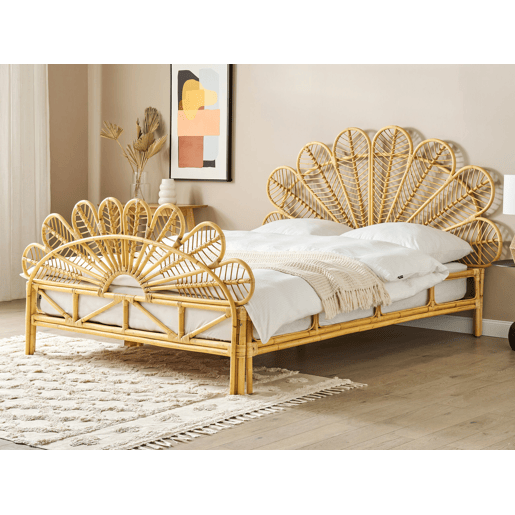 Beliani Cama Rattanvime FLORENTINE Beliani Cama Rattanvime FLORENTINE