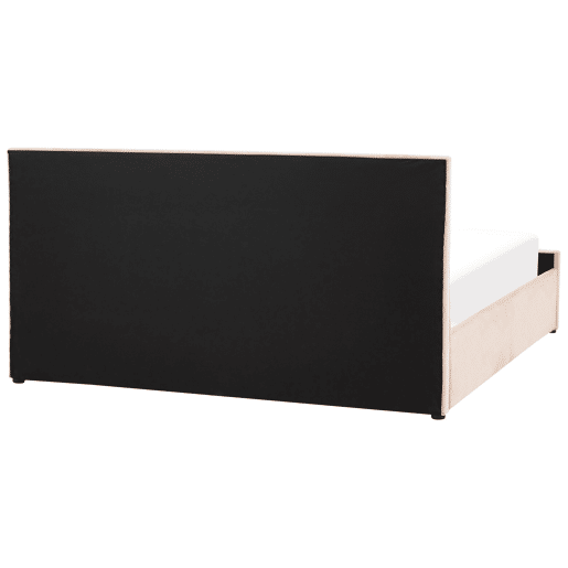 Cama baú Veludo ROCHEFORT 180 x 200 cm Creme