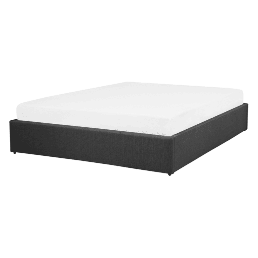 Cama baú sem cabeceira Tecido DINAN 140 x 200 cm Cinzento escuro