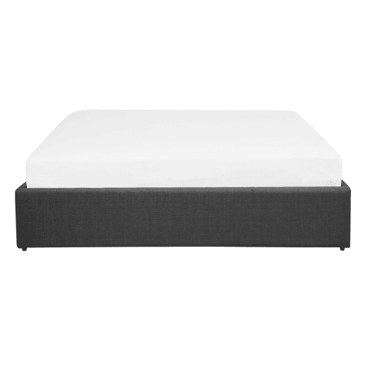 Cama baú sem cabeceira Tecido DINAN 140 x 200 cm Cinzento escuro