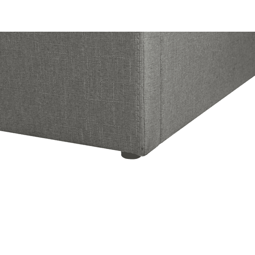 Cama baú sem cabeceira Tecido DINAN 140 x 200 cm Cinzento escuro
