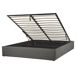 Beliani Cama con almacenaje sin cabecero Poliéster DINAN 167x214 Beliani Cama con almacenaje sin cabecero Poliéster DINAN 167x214 Gris Oscuro