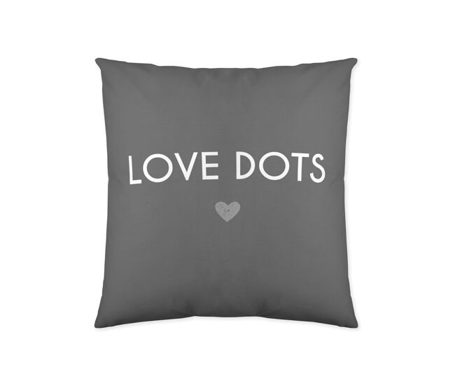 Funda de cojin vacio love dots 60x60 cm con impresión por ambas caras