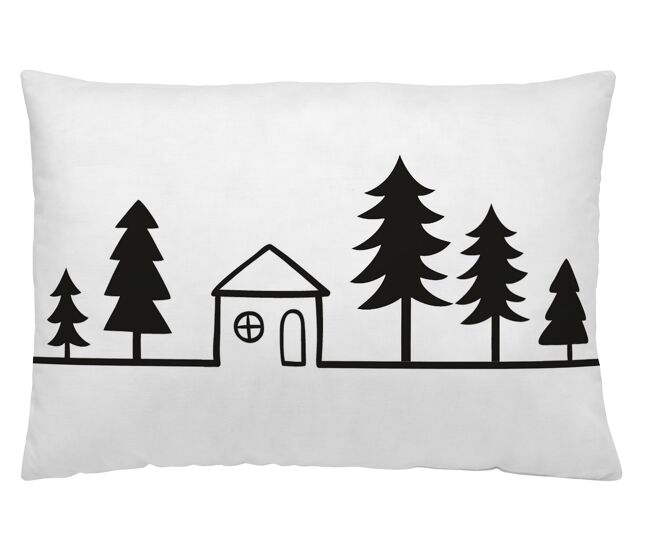 Funda de cojin vacio house animals 50x30 cm con impresión por ambas caras