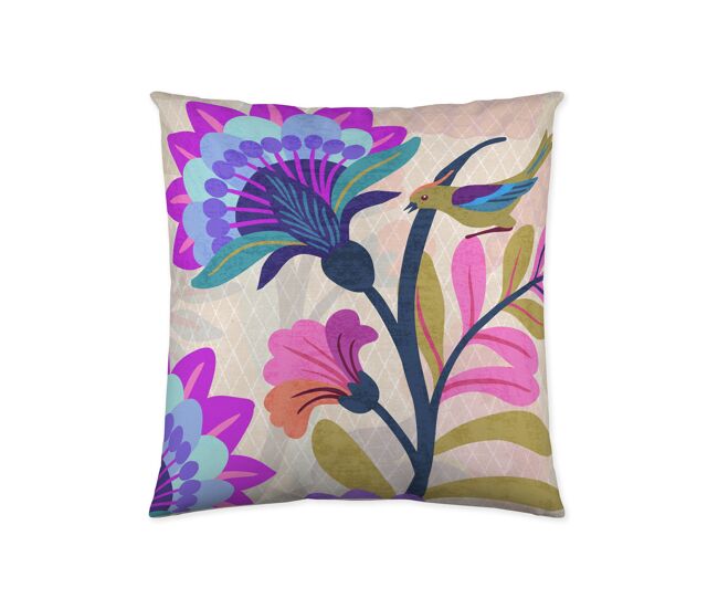 Funda de cojin vacio marena beig 60x60 cm con impresión por ambas caras