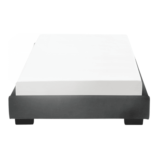 Corium Cama individual Masari com estrado estofado em pele sintética  MDF 90 x 200 cm- Preto