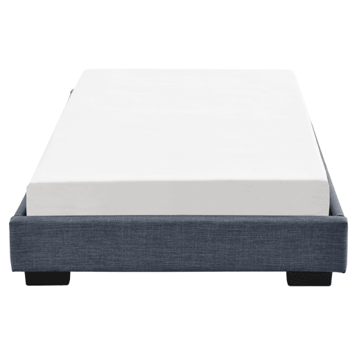 Corium Cama individual Masari com estrado estofado em tela  MDF 90 x 200 cm- Cinzento escuro