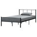 Cama individual Laos con somier - metal 121x209 Cama individual Laos con somier - metal 121x209 Negro
