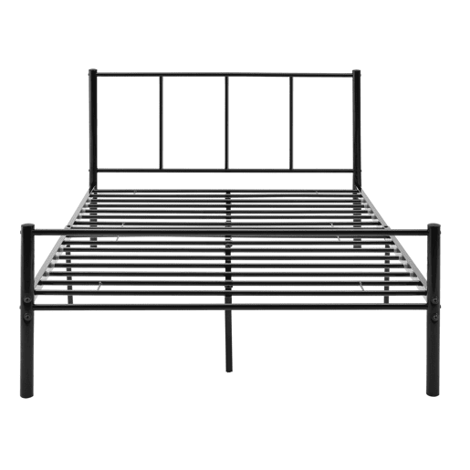 Cama individual Laos com estrado de molas- metal- 120 x 200cm- Preto en.casa