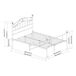 Cama individual (Florenz) con cabecero curvado, colchón y somier 126x208 Cama individual (Florenz) con cabecero curvado, colchón y somier 126x208 Negro/ Gris
