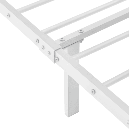 Cama de metal Florenz com cabeceira 120x200 Branco en.casa