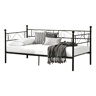 Sofá cama individual Granada aço resistente 90 x 200 cm - Preto en.casa