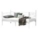 Cama / Sofá individual Granada resistente metal 97x209 Cama / Sofá individual Granada resistente metal 97x209 Blanco/ Beige