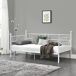 Cama / Sofá individual Granada resistente metal 97x209 Cama / Sofá individual Granada resistente metal 97x209 Blanco/ Beige
