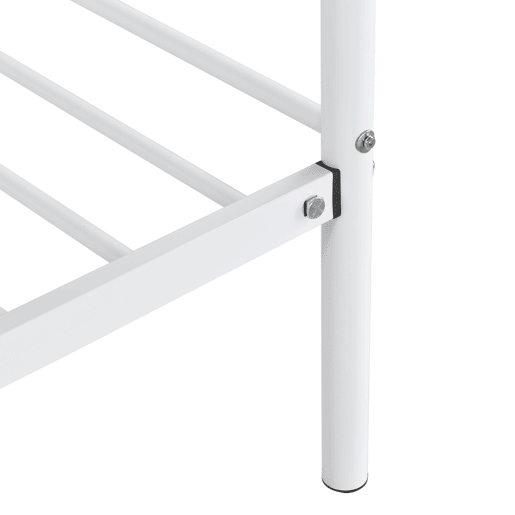 Cama individual  Sofá Granada metal robusto 100 x 200- Branco en.casa