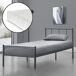 Cama simple Laos con somier y colchón metal 91x209 Cama simple Laos con somier y colchón metal 91x209 Gris