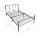 Cama simple Laos con somier y colchón metal 91x209 Cama simple Laos con somier y colchón metal 91x209 Gris