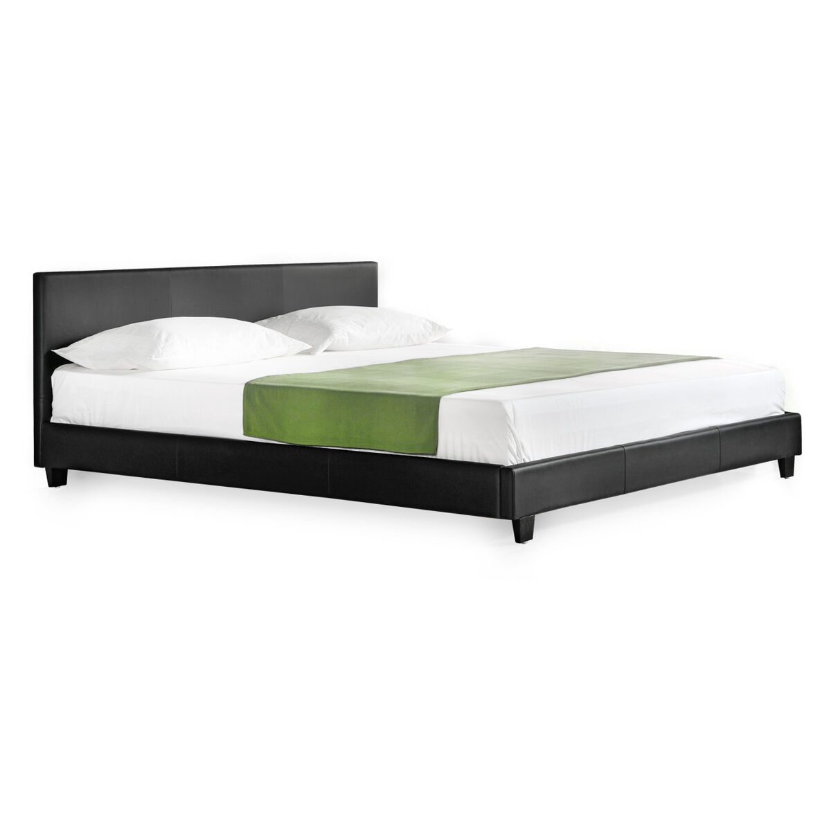 [Corium] de matrimonio Albacete tapizada en piel sintética 149x210 Negro
