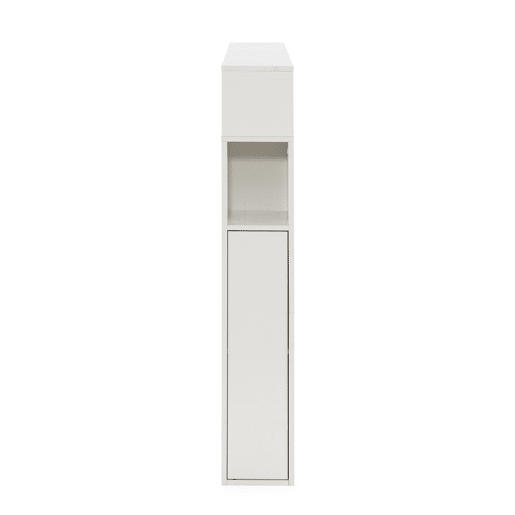 Cabeceira Zeus 95 cm branca, 2 portas 9 espaços