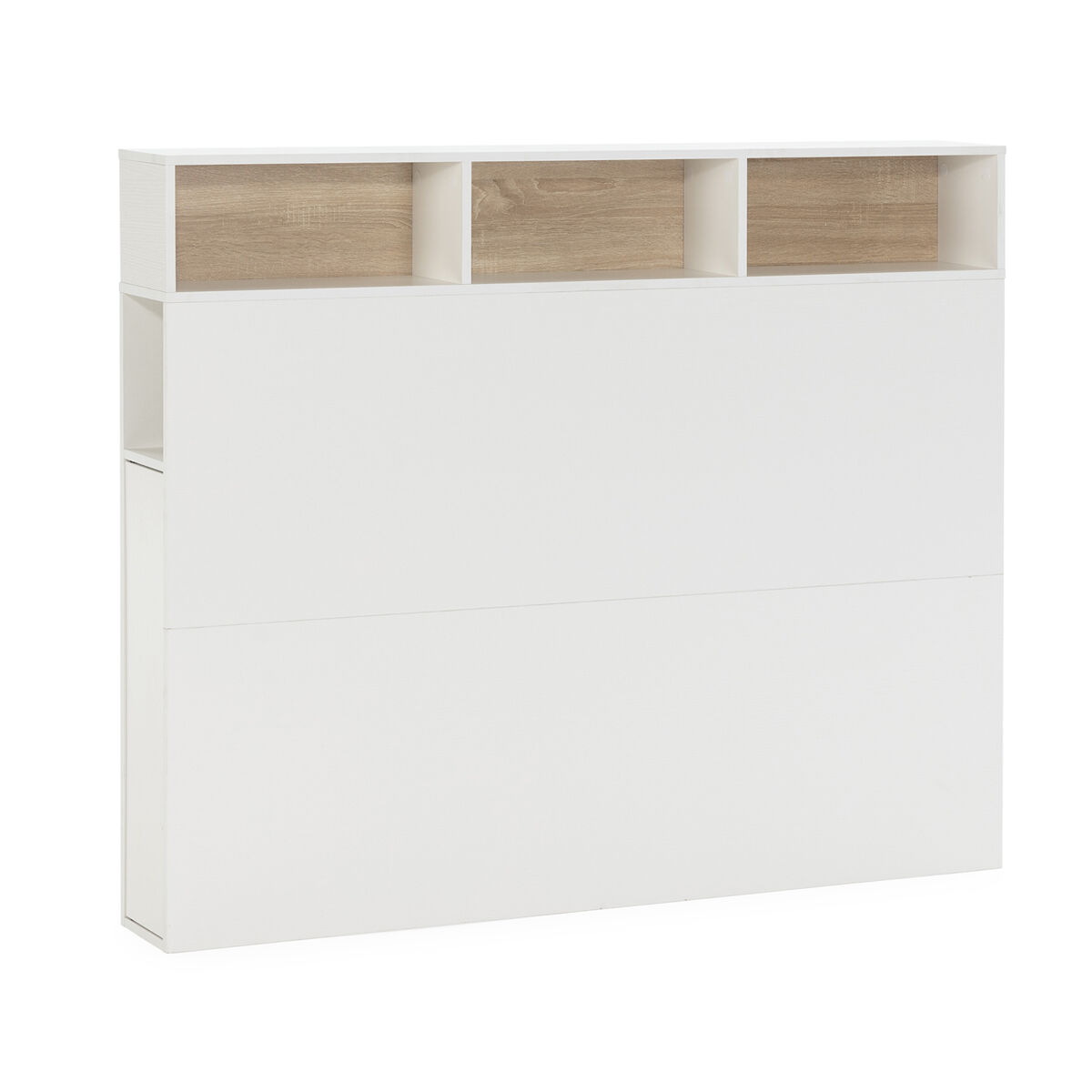 cabecero de cama zeus 165 cm blanco 2 puertas 9 huecos