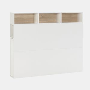 Cabeceira Zeus 165 cm branca, 2 portas 9 espaços