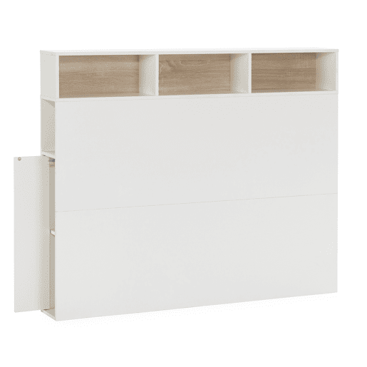 Cabeceira Zeus 165 cm branca, 2 portas 9 espaços