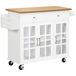 Carro de Cocina MDF, Vidrio Templado HOMCOM, hogar - cocina Carro de Cocina MDF, Vidrio Templado HOMCOM, hogar - cocina Blanco