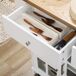 Carro de Cocina MDF, Vidrio Templado HOMCOM, hogar - cocina Carro de Cocina MDF, Vidrio Templado HOMCOM, hogar - cocina Blanco