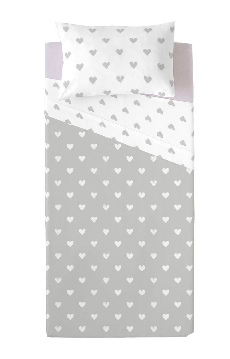 Juego de sábanas corazones cama 105