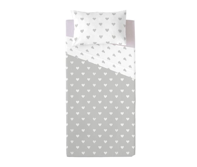 Juego de sábanas corazones cama 105