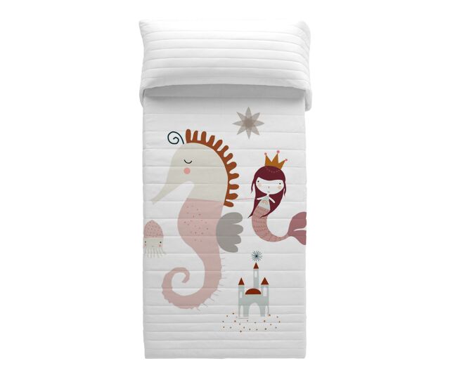 Colcha bouti reversible seahorse a 180x260 cm