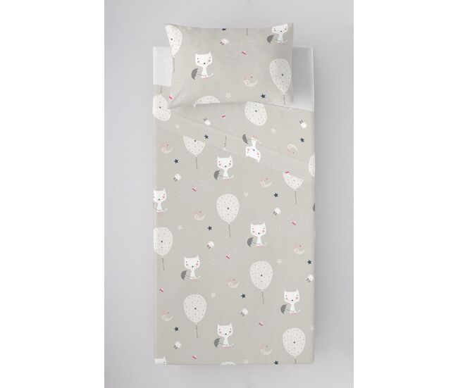 Juego de sábanas globos y gatos cama 105