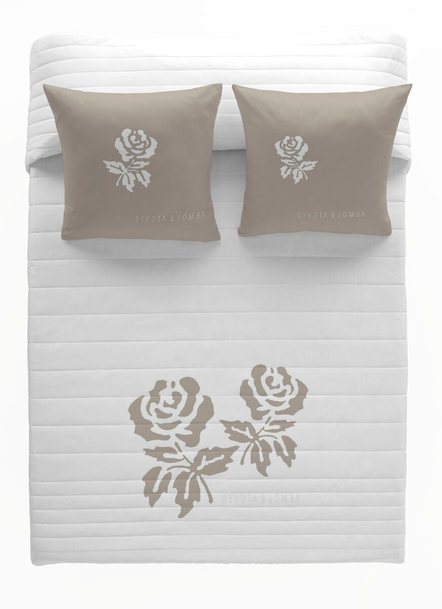 Colcha bouti roses lino cama 135