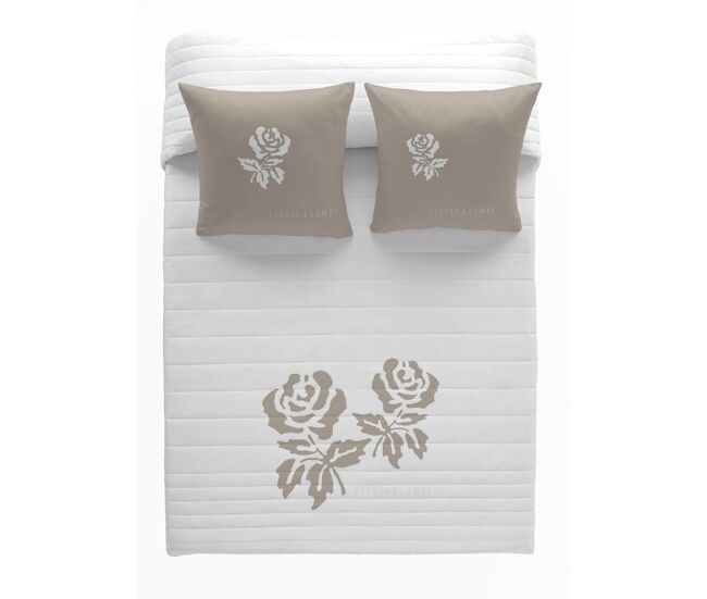 Colcha bouti roses lino cama 135