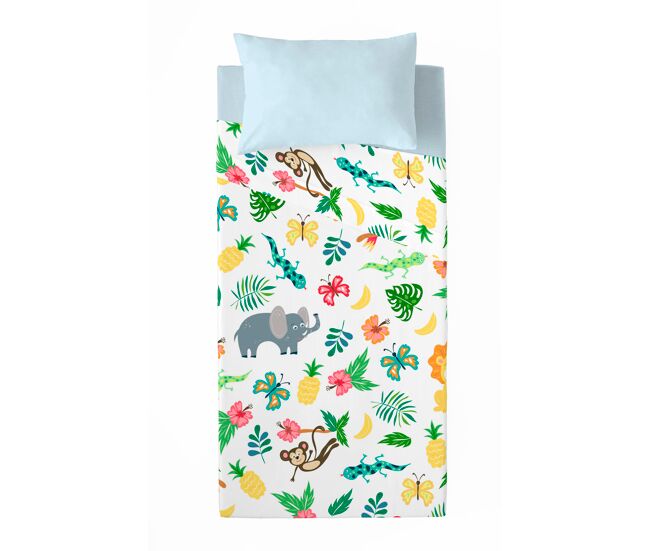 Juego de sábanas jungle exotic cama 90