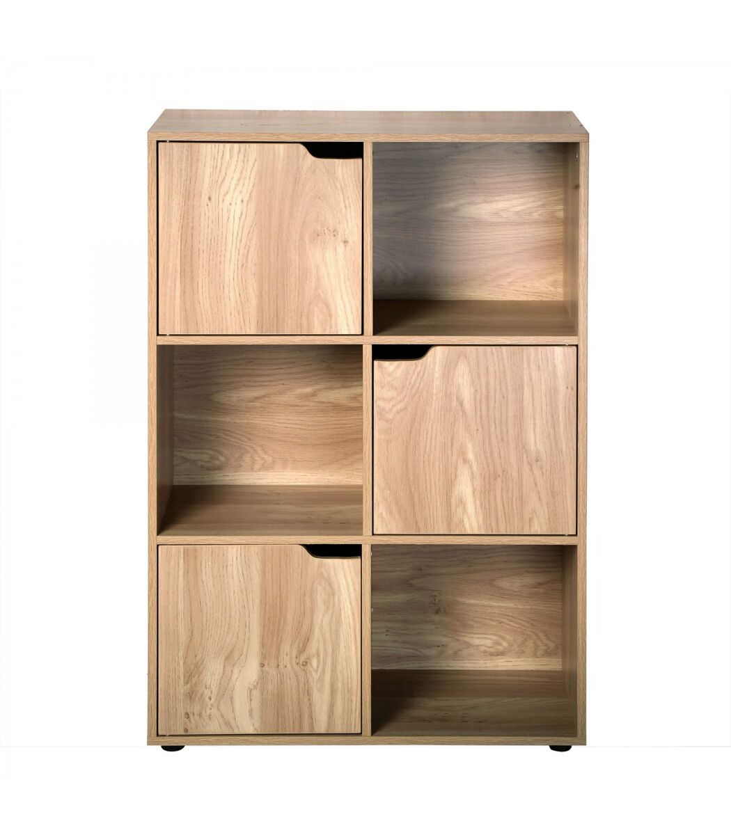 Mueble 6 estantes con 3 puertas